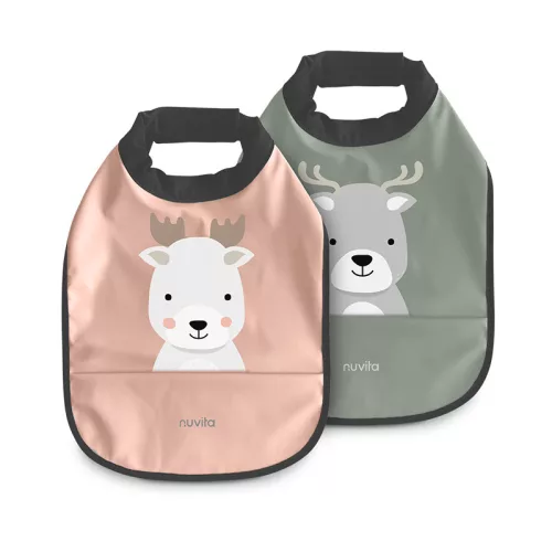 Nuvita 2db-os vízálló előke - English Rose/Sage Green 4371
