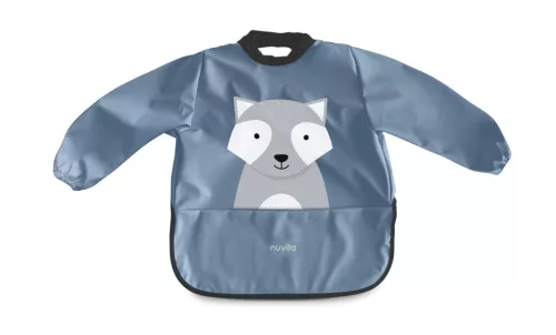 Nuvita vízálló ujjas előke - Powder Blue 4372