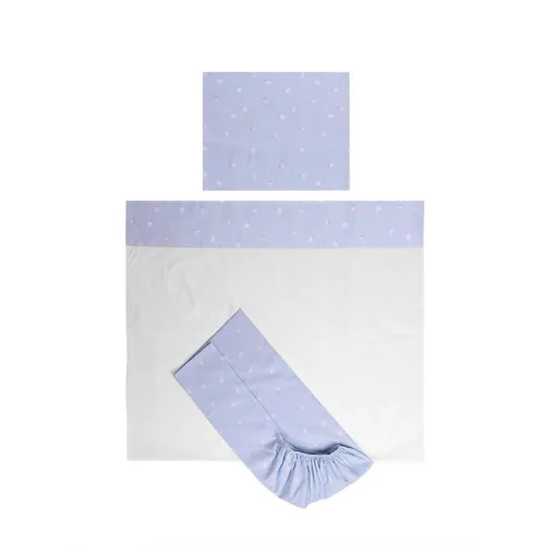 Lorelli Tiny Dream Trio ágynemű garnitúra 70x140 - Train Blue