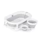 Chipolino Bubble Spa összecsukható kád vízhőmérővel, vödörrel és öblítőpohárral 83 cm - light grey