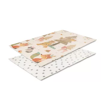   Lorelli Összehajtható 2 oldalas thermo játszószőnyeg 120x180cm - Beige Home & stars