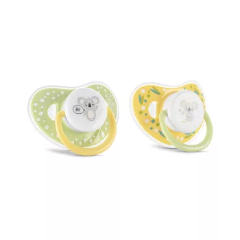Baby Care cumi kupakkal 2db 6M+ - YELLOW/GREEN