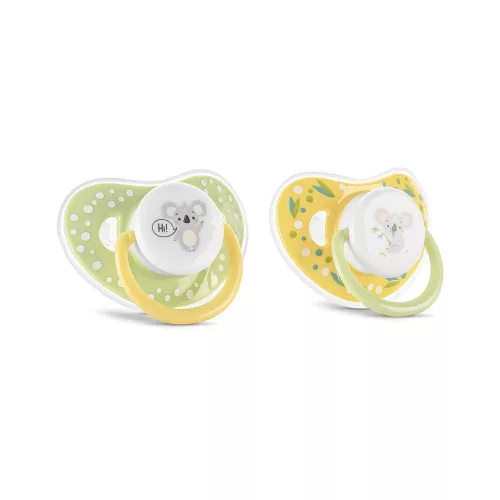 Baby Care cumi kupakkal 2db 6M+ - YELLOW/GREEN