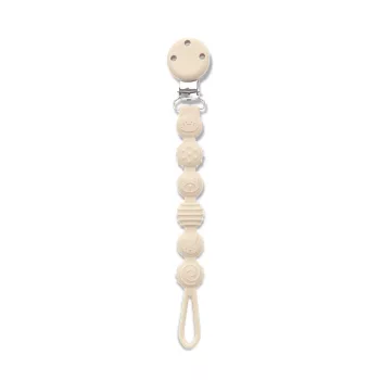 Lorelli Természetes szilikon cumitartó lánc - Beige