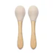 Lorelli szilikon kanalak bambusz nyéllel 2 db - Beige