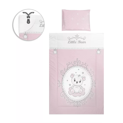 Lorelli 5 részes ágynemű garnitúra - Little Bear Pink