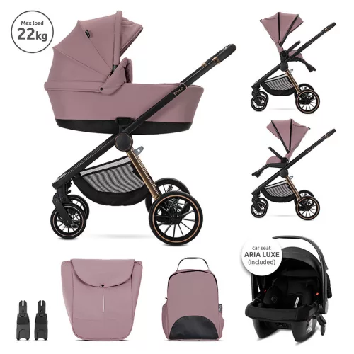 Lorelli Bianca 3az1-ben újszülött babakocsi - Pink