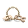 Lorelli Nyuszi szilikon és bükkfa rágóka - Natural Beige