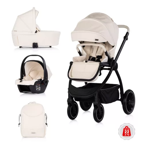 Chipolino Prestige 3az1-ben multifunkciós babakocsi - Chasmere