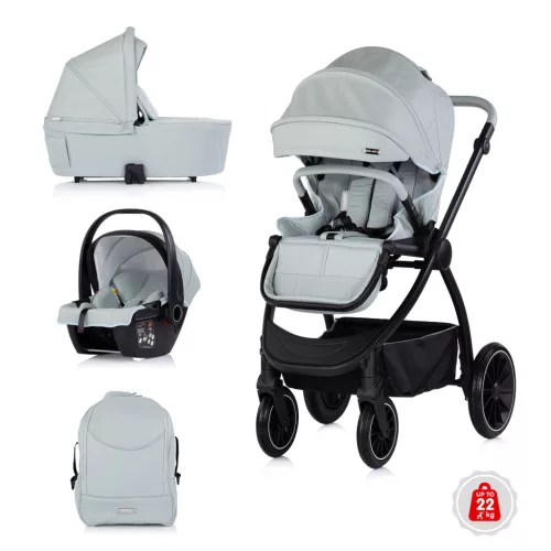 Chipolino Prestige 3az1-ben multifunkciós babakocsi - Matcha