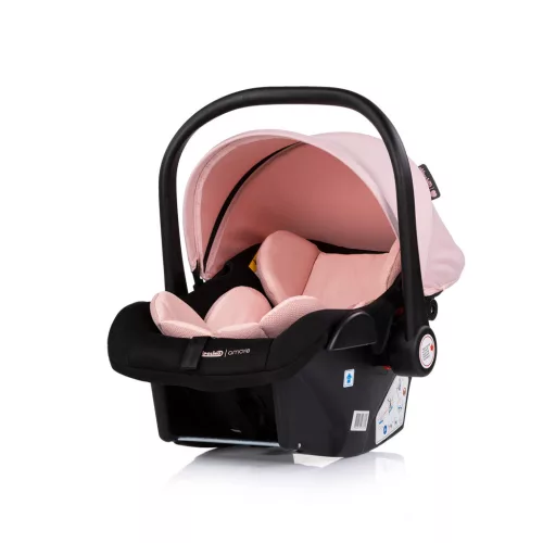 Chipolino Amore autóshordozó adapterrel 40-87cm - Pink powder