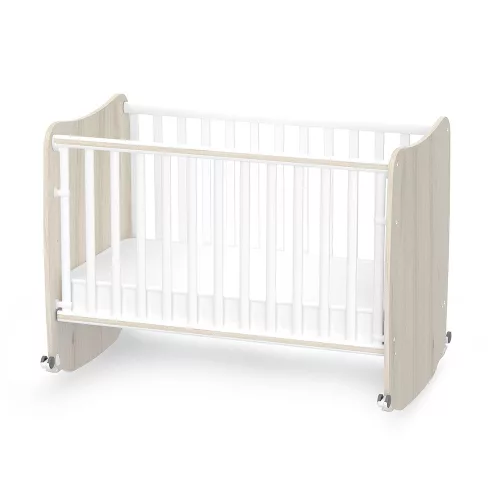 Lorelli Stars ringatható kiságy 60x120 - White / Light oak