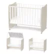Lorelli Stars ringatható kiságy 60x120 - White / Light oak