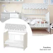 Lorelli Stars ringatható kiságy 60x120 - White / Light oak