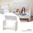 Lorelli Stars ringatható kiságy 60x120 - White / Light oak