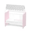 Lorelli Stars ringatható kiságy 60x120 - White / Orchid Pink