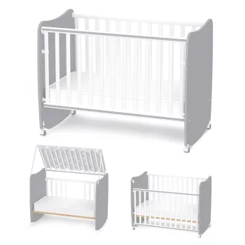   Lorelli Stars ringatható kiságy 60x120 - White / Stone Gray