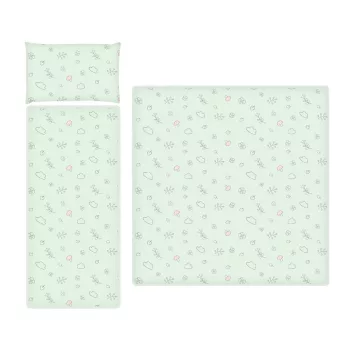   Lorelli 3 részes téli ágynemű garnitúra babakocsiba - Lamb Green