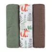 Petite&Mars Bambusz muszlin 3db-os pelenka szett Moussy Forest Fox 68 x 68 cm