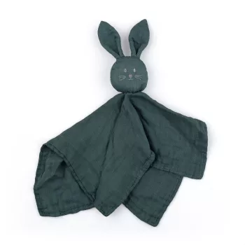   Petite&Mars Bambusz muszlin szundikendő, Hugo Misty Green, 0 hó+