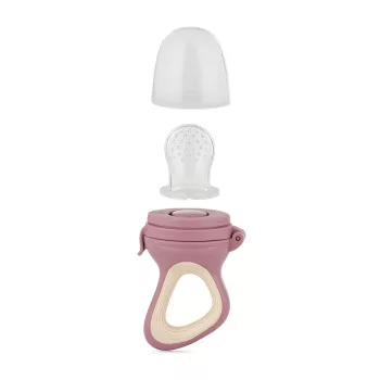   Petite&Mars Szilikon gyümölcs etető cumi Fruzi Rose&Sand 6hó+