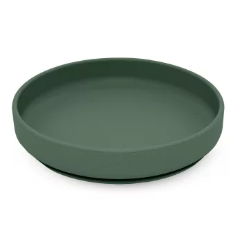   Petite&Mars Szilikon tányér tapadókoronggal, Take&Match, Misty Green, 6 hó+