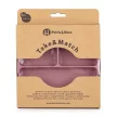 Petite&Mars Szilikon osztott kerek tányér, Take&Match, Dusty Rose, 6 hó+