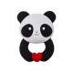 Akuku Szilikon rágóka – Panda