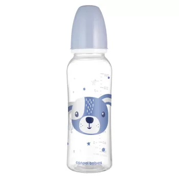   Canpol babies Keskeny nyakú cumisüveg, CUTE ANIMALS, 250 ml - kutya