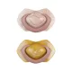 Canpol babies Szilikon szimmetrikus cumi, Light touch, GOLD, 6-18hó, 2db - rózsaszín