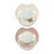 LOVI Világító dinamikus szilikon cumi PRIME 18hó+ 2db - Ivory/Blush