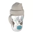 Canpol babies Súlyozott szívószálas cseppmentes itatópohár, 270ml, 6hó+, EXOTIC ANIMALS - szürke