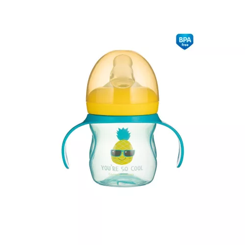Canpol babies Gyakorló itatópohár szilikon szeleppel, 150 ml, SO COOL - türkiz