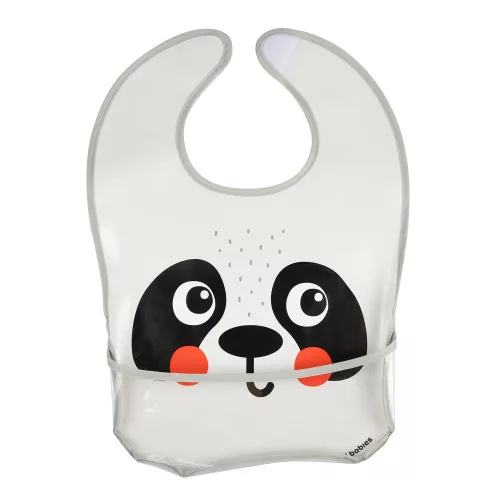 Canpol babies Szilikon előke zsebbel, BabiesBoo, panda