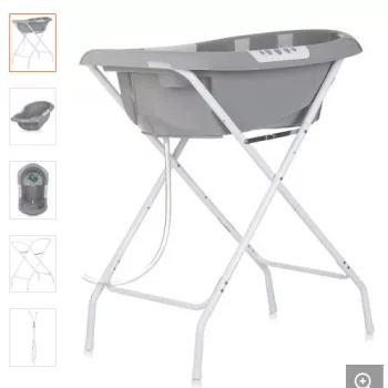 Chipolino Noemi kád leeresztő dugóval 87 cm - grey