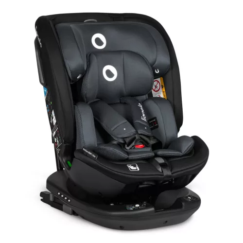 Lionelo Bastiaan RWF I-Size 360°-ban forgatható ISOFIX gyermekülés (40-150 cm) - Grey Stone