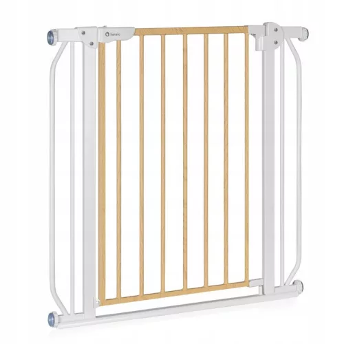 Lionelo Truus Slim biztonsági ajtórács - White Natural (75-105 cm) 2 db toldóval