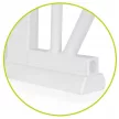 Lionelo Truus Slim biztonsági ajtórács - White Natural (75-105 cm) 2 db toldóval