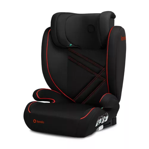 Lionelo Hugo i-Size Isofix gyerekülés (100-150 cm) - Black Red