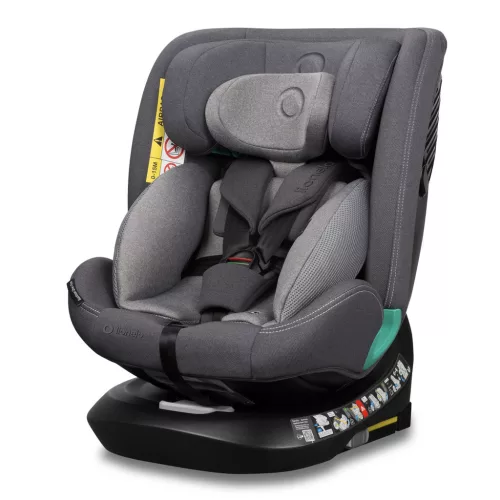 Lionelo Bastiaan One I-Size 360°-ban forgatható ISOFIX gyermekülés (40-150 cm) - Grey Stone