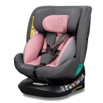   Lionelo Bastiaan One I-Size 360°-ban forgatható ISOFIX gyermekülés (40-150 cm) - Pink Rose
