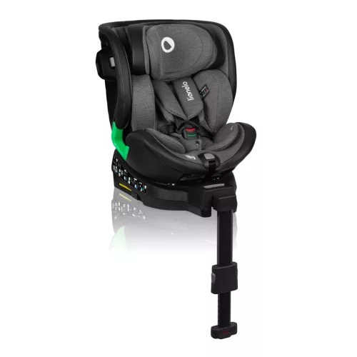 Lionelo Harmony I-Size 360°-ban forgatható ISOFIX gyermekülés - Grey Graphite Leather