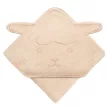 Lionelo Muszlin pamut kapucnis törölköző - Beige Sand