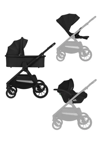 Lionelo Layla 3in1 Multifunkciós babakocsi - Black Onyx