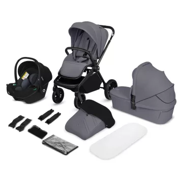 Lionelo Mika Plus 3in1 multifunkciós babakocsi - Grey Stone