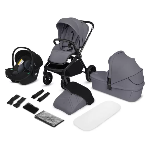 Lionelo Mika Plus 3in1 multifunkciós babakocsi - Grey Stone