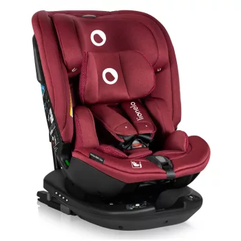   Lionelo Bastiaan RWF I-Size 360°-ban forgatható ISOFIX gyermekülés (40-150 cm) - Red Burgundy
