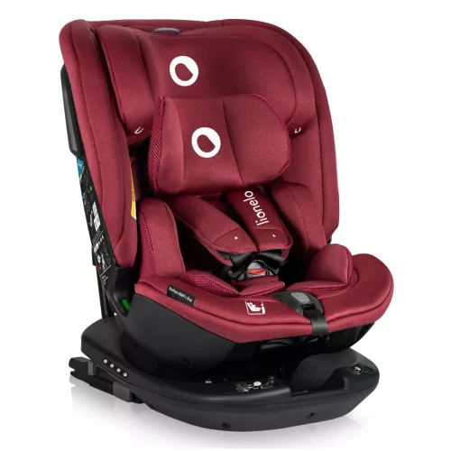 Lionelo Bastiaan RWF I-Size 360°-ban forgatható ISOFIX gyermekülés (40-150 cm) - Red Burgundy