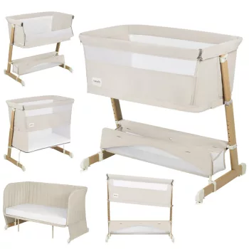   Lionelo Thomi Plus 5in1 gyerekágy, babaágy, babaöböl és kanapé - Beige Sand