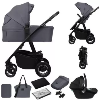   Lionelo Amber Plus 3in1 multifunkciós babakocsi - Grey Graphite